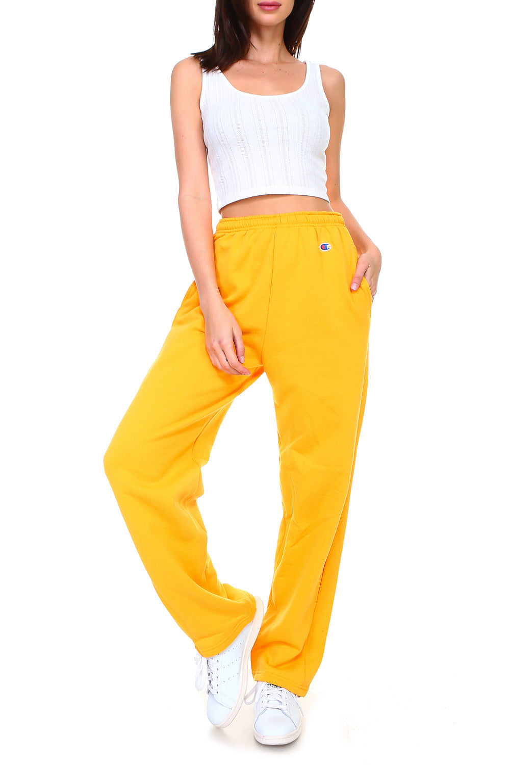 yellow fleece pants