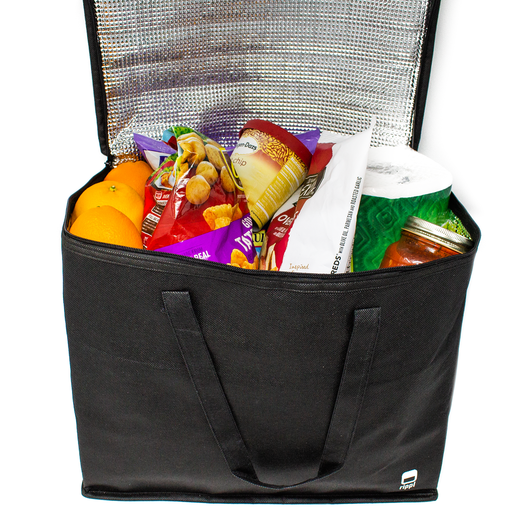 Rippl Insulated Grocery Bags with Zipper Top