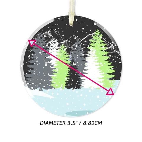 Dimensions of Agender Winter Forest Christmas Glass Ornament