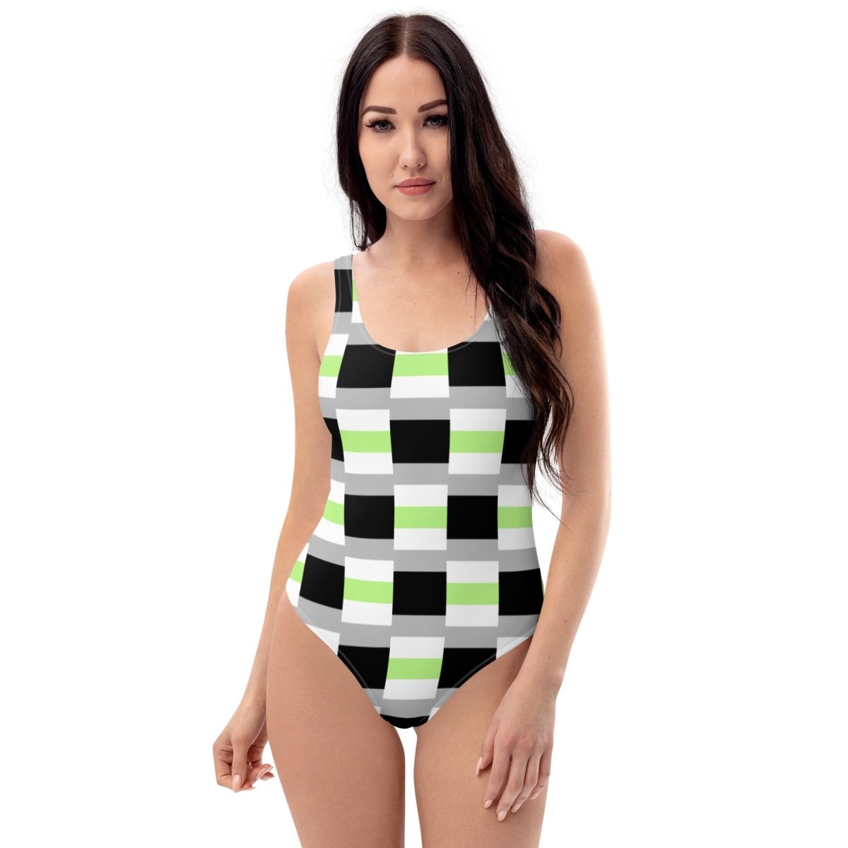 checker bathing suit