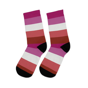 Lesbian Flag Socks - On Trend Shirts