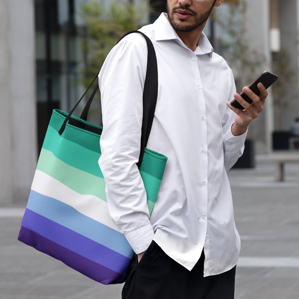 fresigner fashion Tote bag undefined Tote bag Star shape LGBT rainbow pride  flag Picnic Bags for Women Embroidered Canva