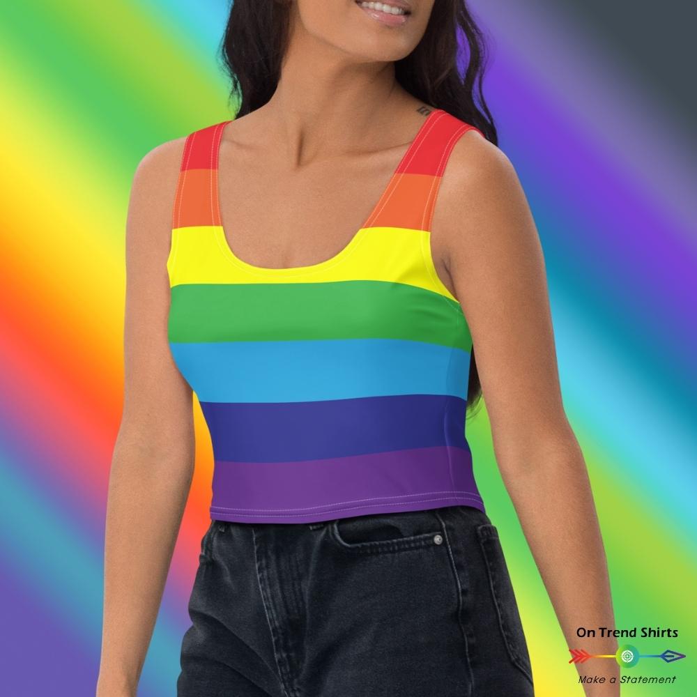 Rainbow Crop Top - On Trend Shirts – Trend Shirts