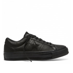 converse one star leather black