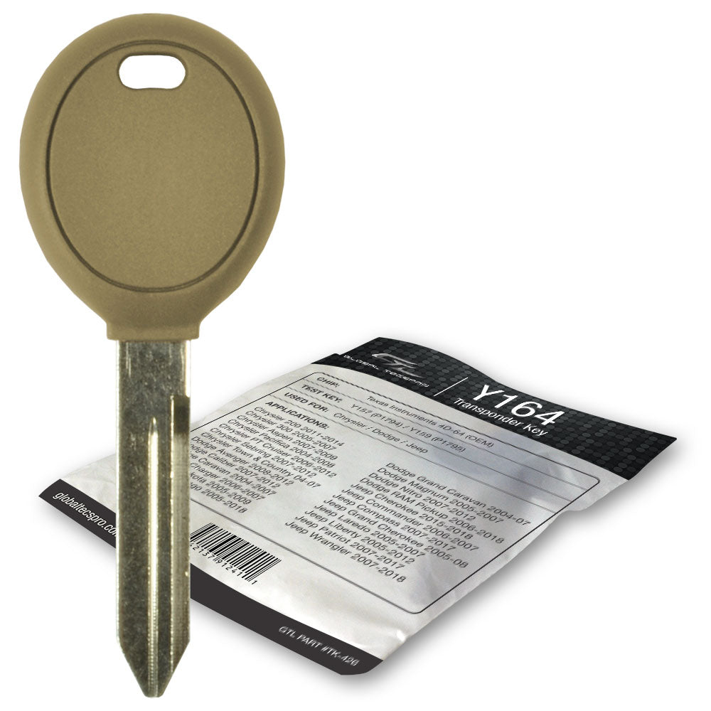 Chrysler Y164 Transponder Key (GTL) | ZIPPY LOCKS