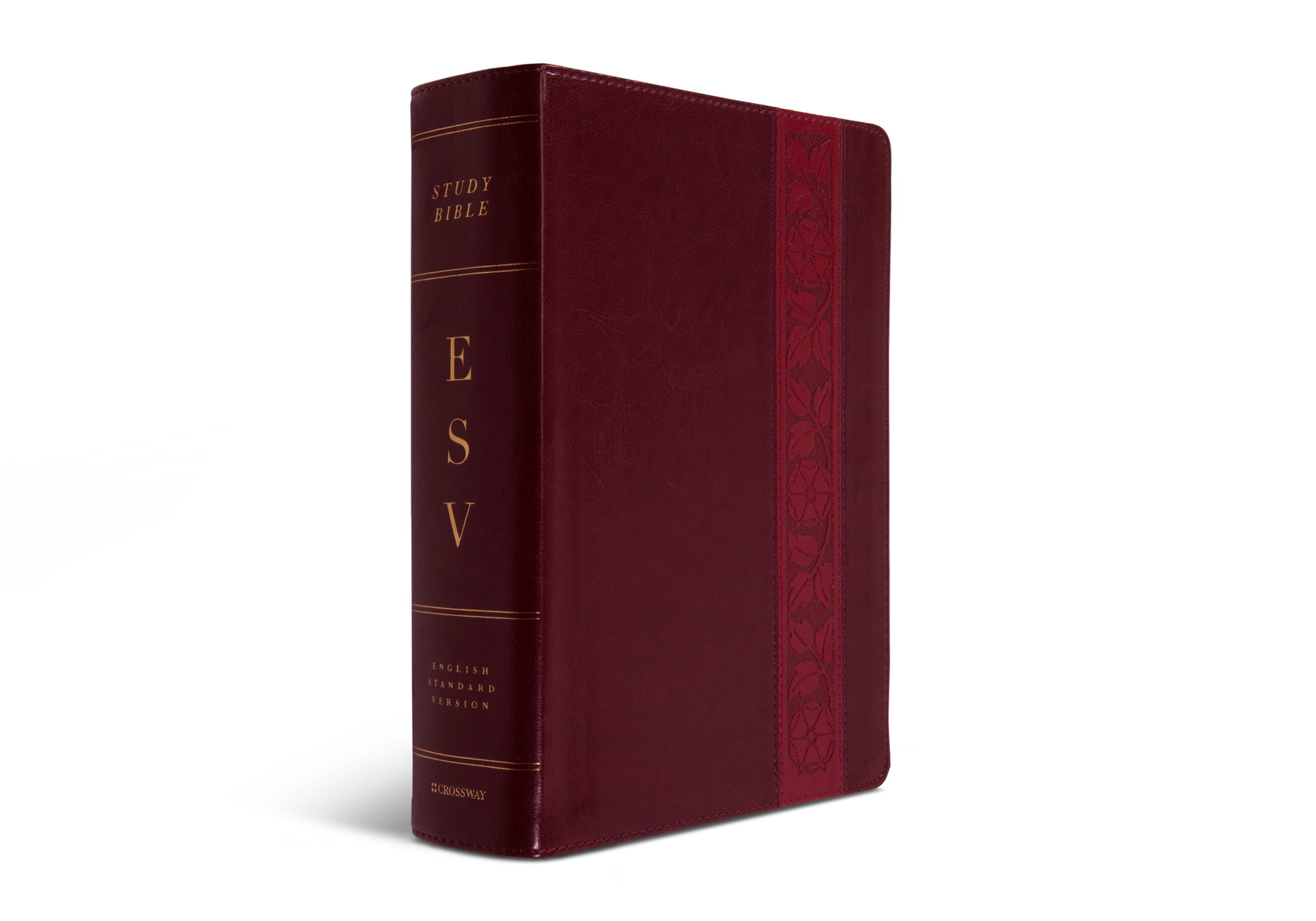 ESV Study Bible, Large Print (TruTone, Mahogany, Trellis