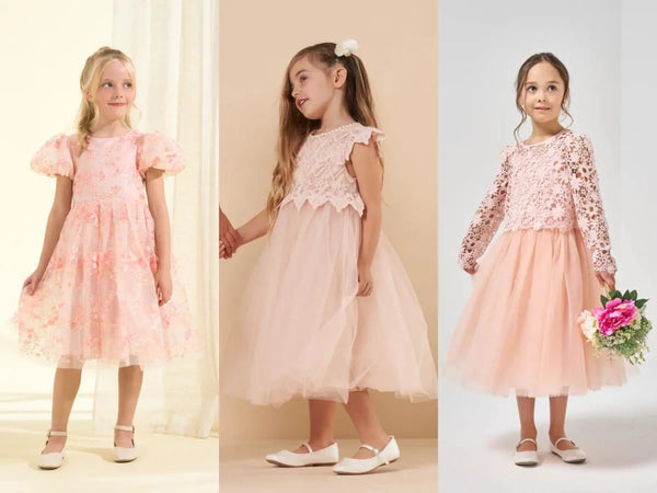 Blush pink flower girl dresses