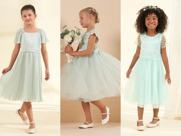 Sage green flower girl dress ideas