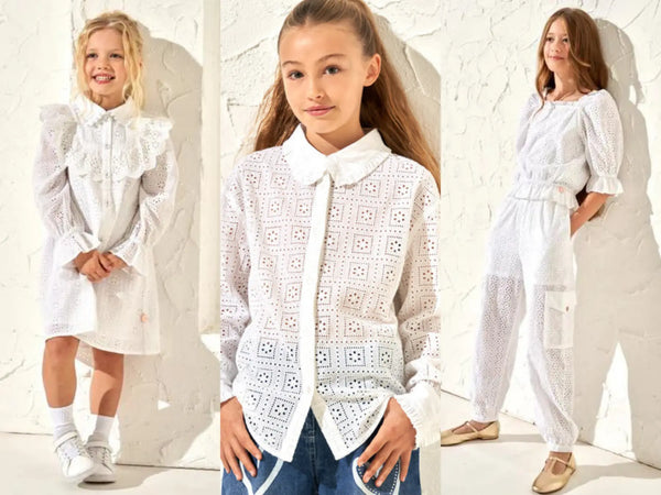 Girls classic white broderie outfit inspiration