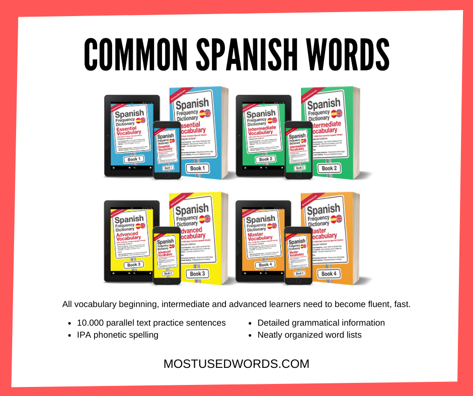 1000 Most Common Spanish Words - Frequency Vocabulary - Strømmen Language  Classes