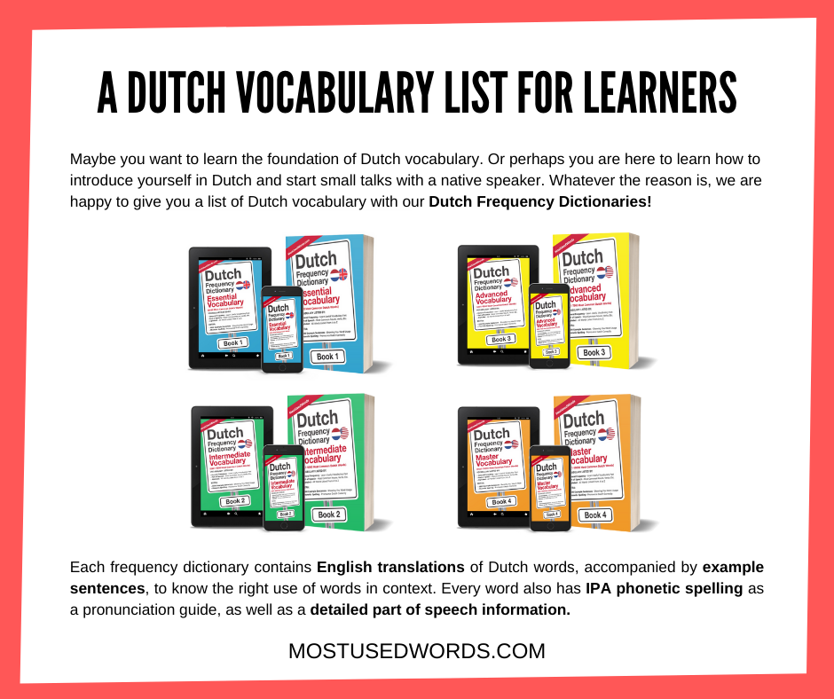 Dutch Vocabulary List