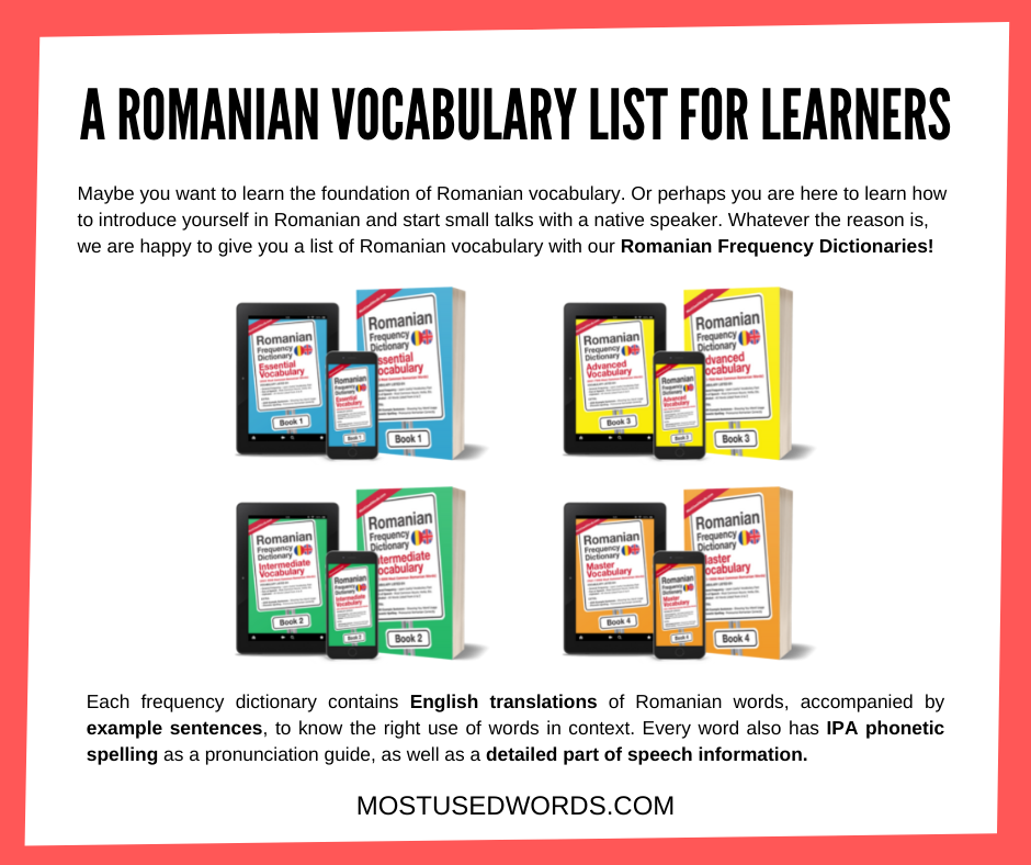 Romanian Vocabulary List