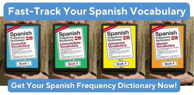 4 eBooks of the Spanish Frequency Dictionaries series by MostUsedWords
