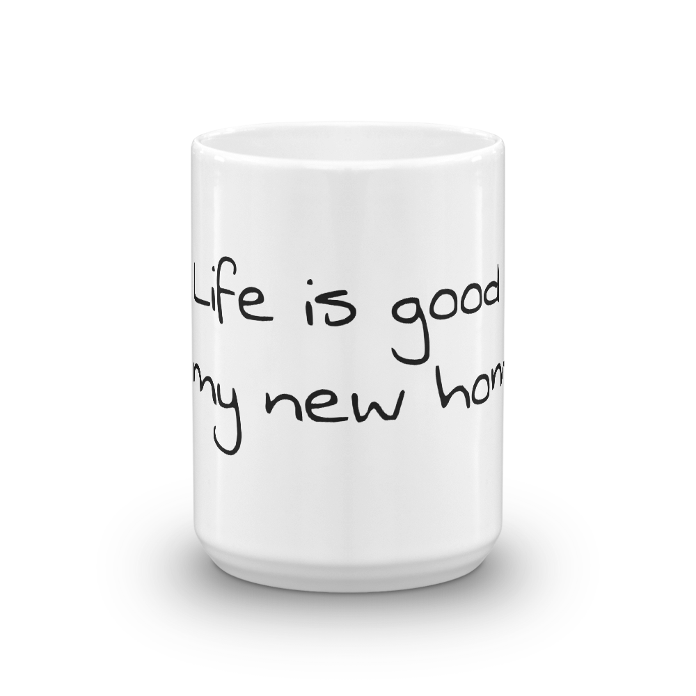 white mug life coffee mug