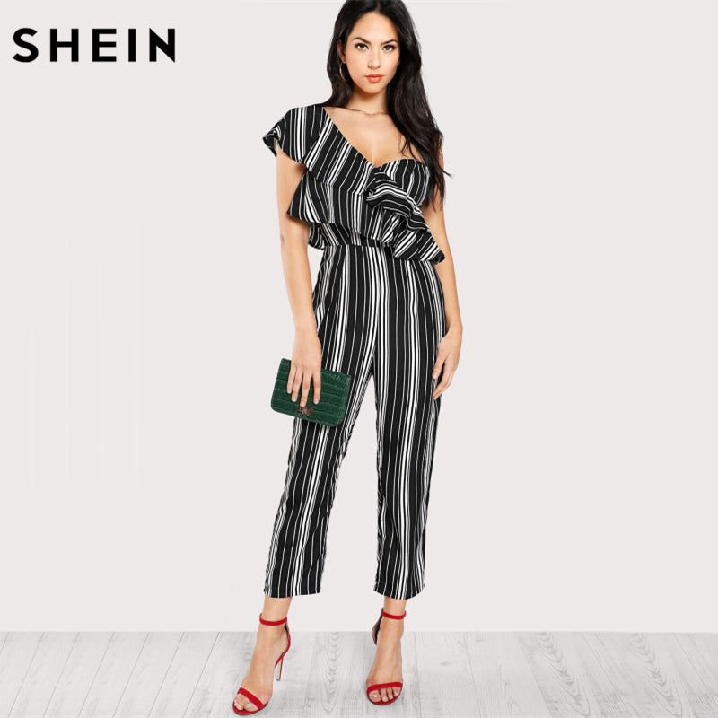 shein striped jumpsuit