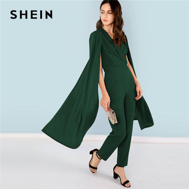 green cape jumpsuit