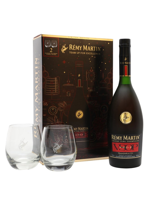 Rémy Martin VSOP Cognac & 2 Glass Gift Pack 700ml