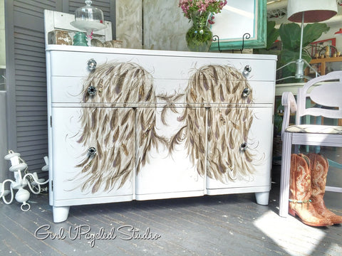 Angel Wings Buffet Diaper Station Girl UPcycled Studio
