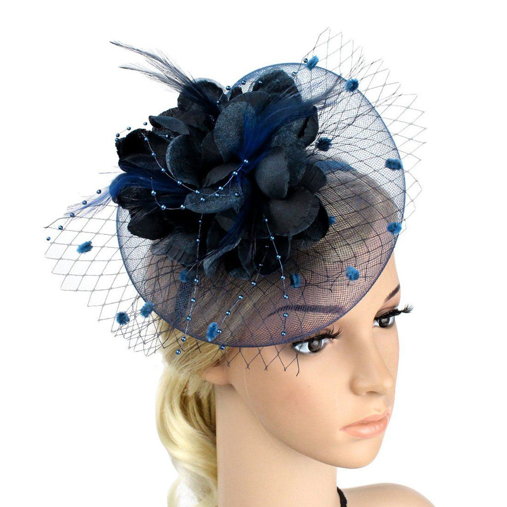 Wedding Navy Fascinator Hat Occasion Hats and Fascinators Tea Party Ha ...