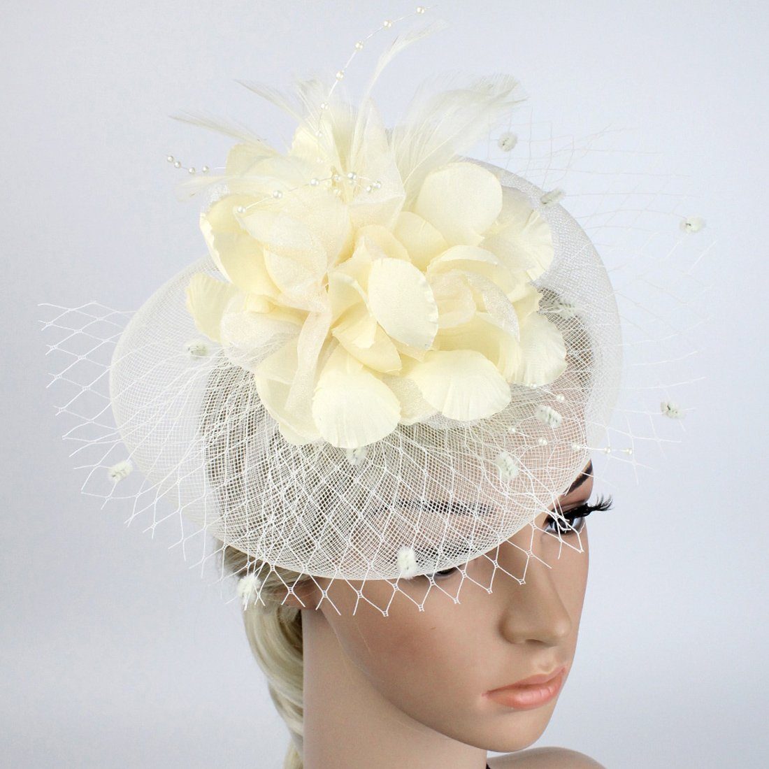 Ivory Fascinators Occasion Wedding Hats Tea Party Hat – VINTAGEPOST