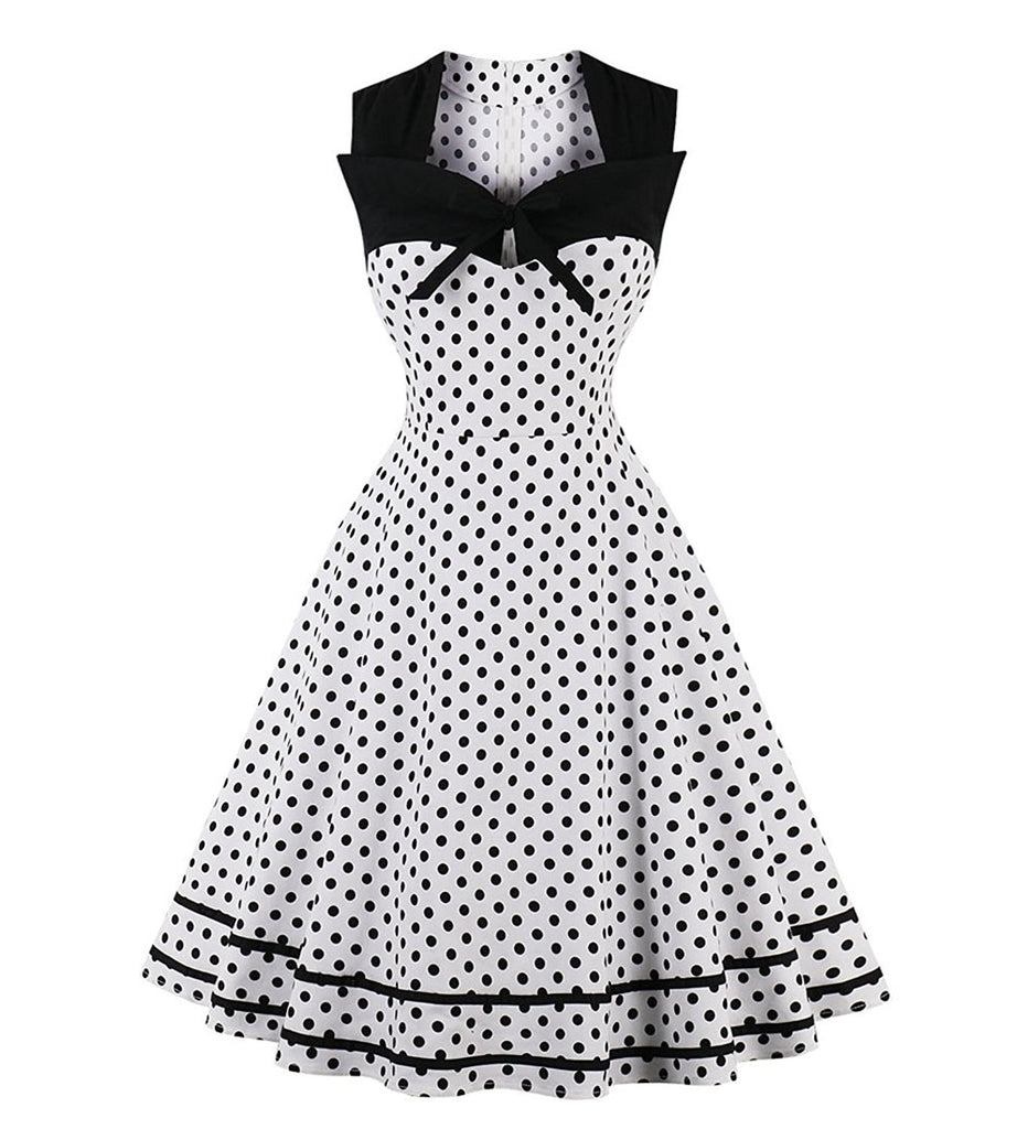 Polka Dot Retro Vintage Style 1950s Dress – VINTAGEPOST