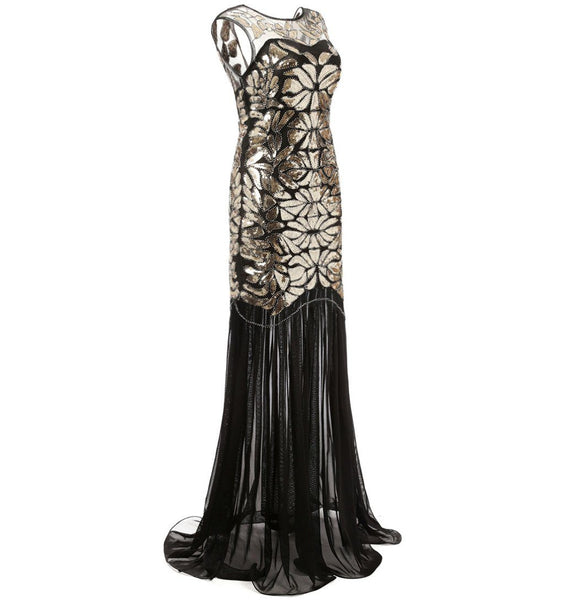 20s Great Gatsby Inspired Long Flapper Dress 1920s Themed Party|JaosWi ...