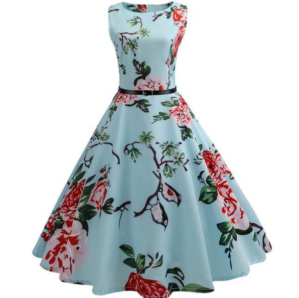 Vintage Cocktail Dress 1950s Casual Style Rockabilly Swing Dresses ...