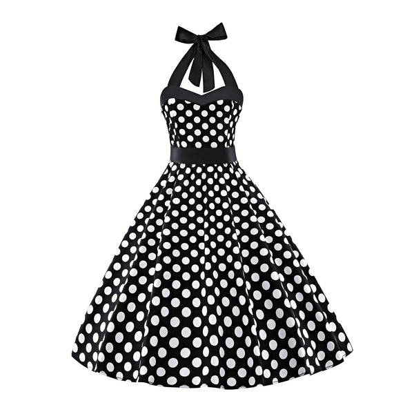 Sleeveless Polka Dot 50s Inspired Vintage Rockabilly Swing Dresses ...