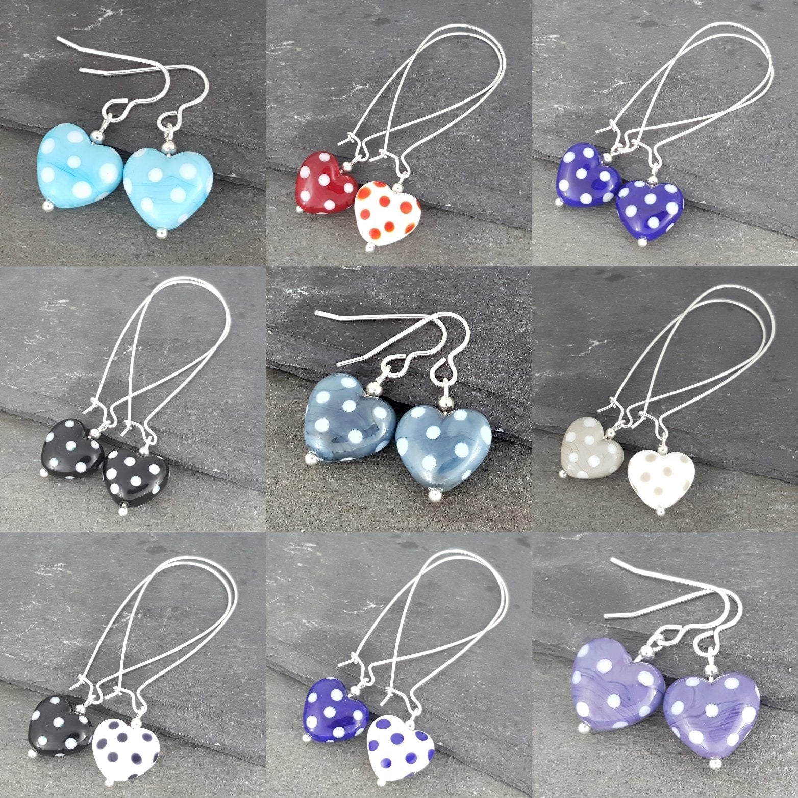 Polka Dotty Collection - Heart Earrings