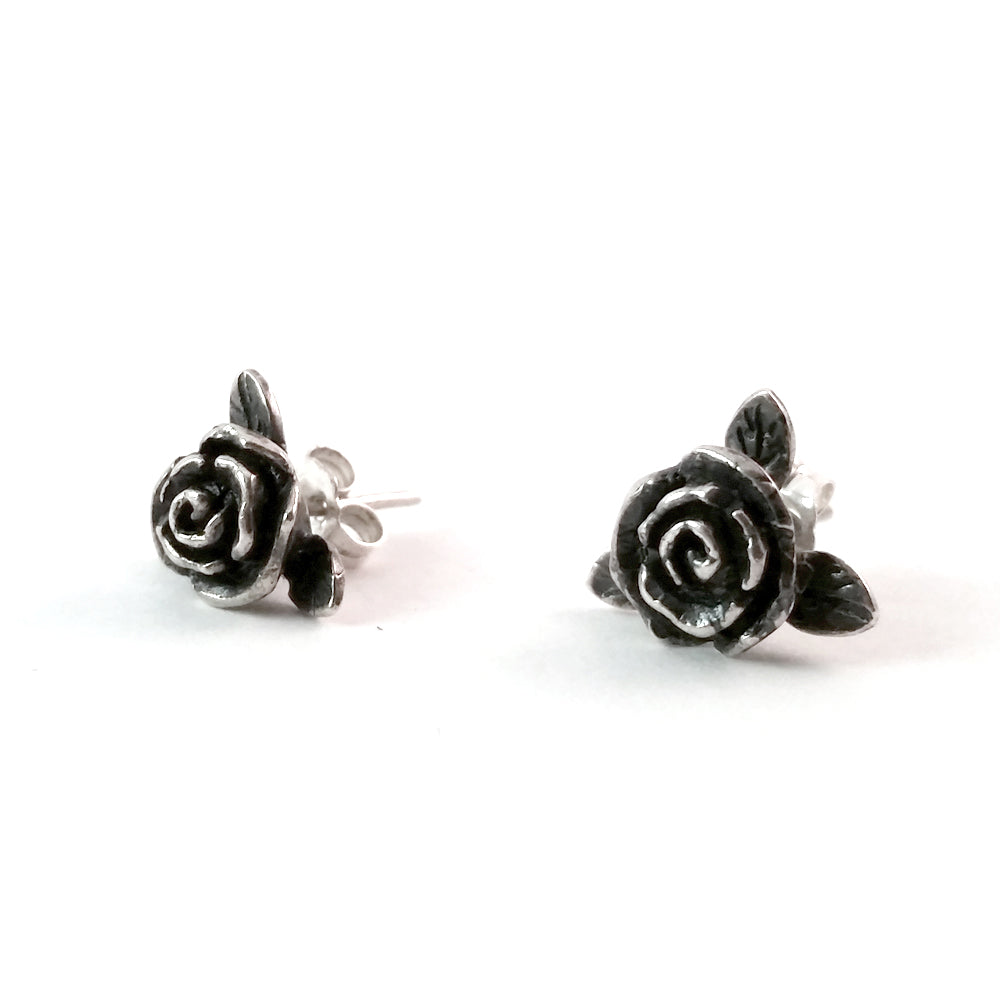 Rose Studs – Grave Metallum Jewellery