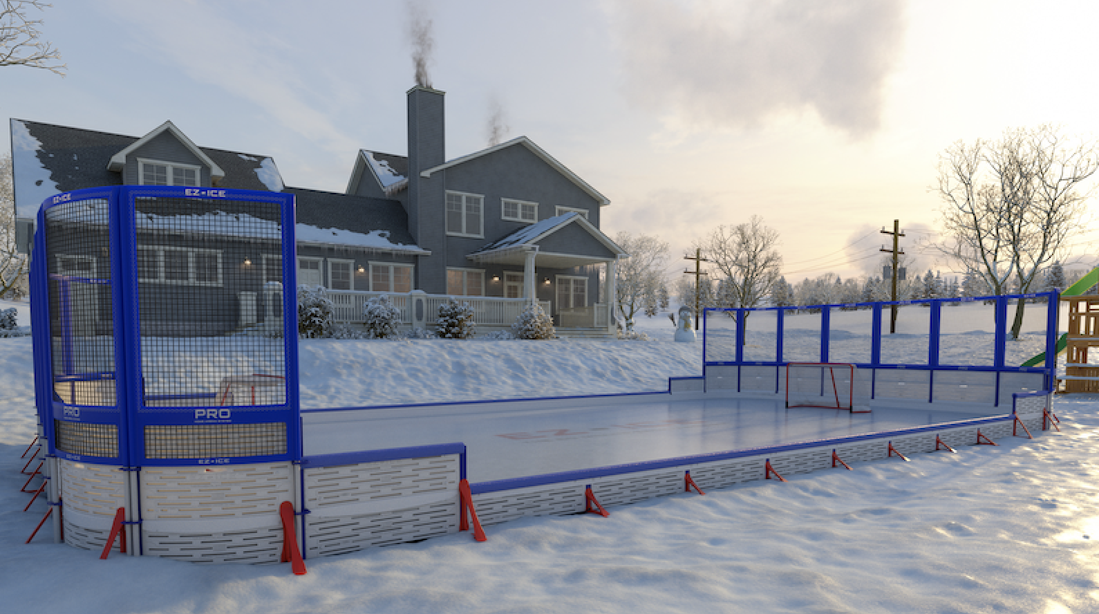 18 Years Blading Xxx Video - Backyard Ice Hockey Rinks â€“ Best Home Ice Skating Rink Kits â€“ EZ ICE