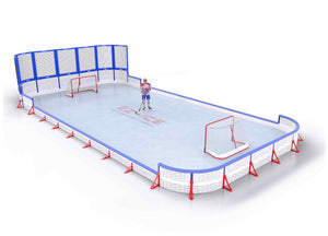 EZ ICE PRO Home Arena System ™ – Upgrade from [PRO // 25ft * 50ft // Net-Classic-Net // Round Corners // With Bumpers] to [PRO // 25ft * 45ft // Net-Classic-Double // Round Corners // With Bumpers] - WUP000004047