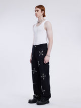 City Of Love Hotfix Rhinestones Jeans Nav Image 3