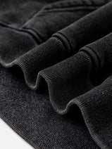 Aelfric Eden Cropped Raglan Sleeve Washed Hoodie Nav Image 8