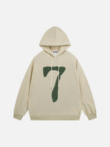 Aelfric Eden Number Print Hoodie Nav Image 1