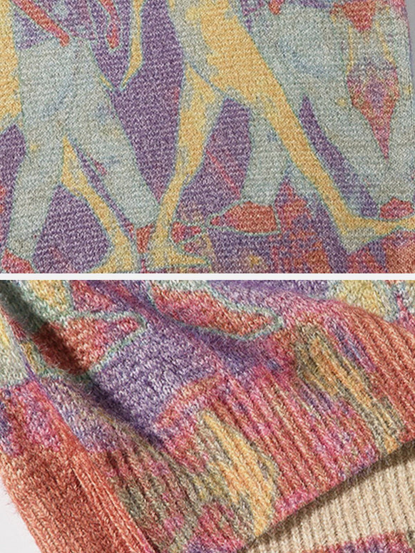 Aelfric Eden Neon Color Block Knit Sweater