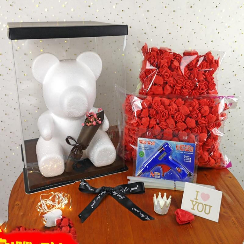 rose teddy bear in store