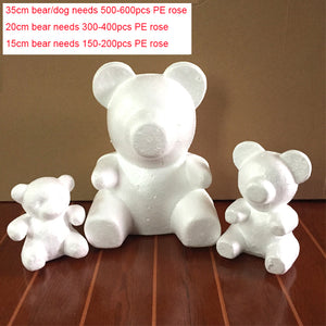 styrofoam rose bear