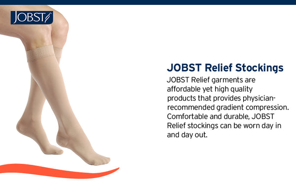 JOBST Relief Knee High Open Toe Unisex Compression Socks - 20-30 mmHg