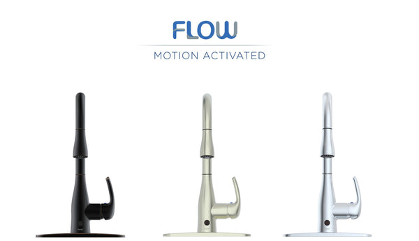 Flow Motion Activated Touch-less Kitchen Faucet with Single Pull Down