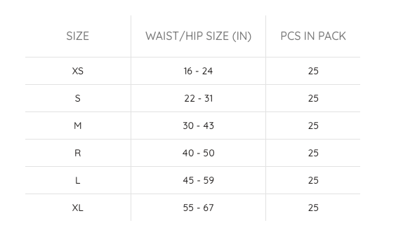 Seni Super Premium Quality Unisex Briefs Size Guide Senior.com