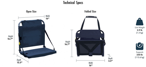 GCI Outdoor BleacherBack Portable Folding Stadium Seat