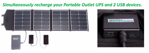 Portabel Outlet 18V- 60W Solar Panel Charger