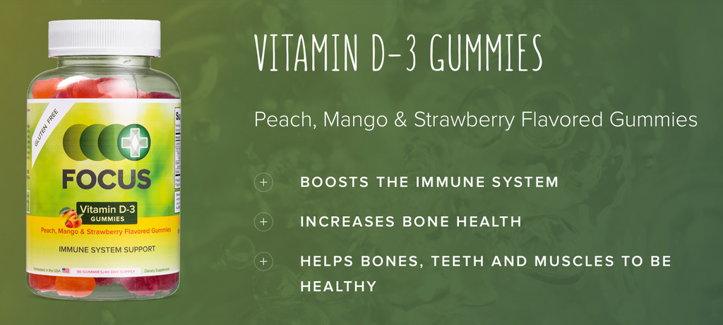 Focus Vitamin D-3 mine System Support Gummies