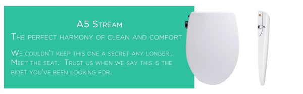 Bio Bidet A5 Stream - Non Electric Bidet Toilet Seat for Elongated Toilet