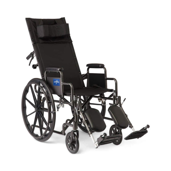 Medline Guardian Folding Reclining Wheelchairs DeskLength Arms, ELR