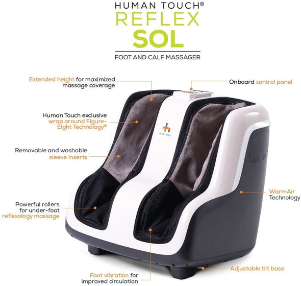 Human Touch Reflex Sol Foot And Calf Relaxation Shiatsu Massager With Heat And Vibration