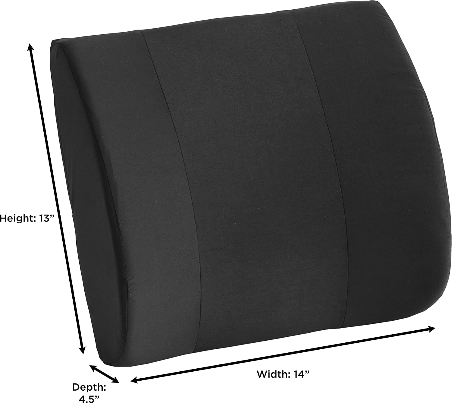 Nova Medical Memory Foam Lumbar Cushion w/ Stabilization Board Insert ...