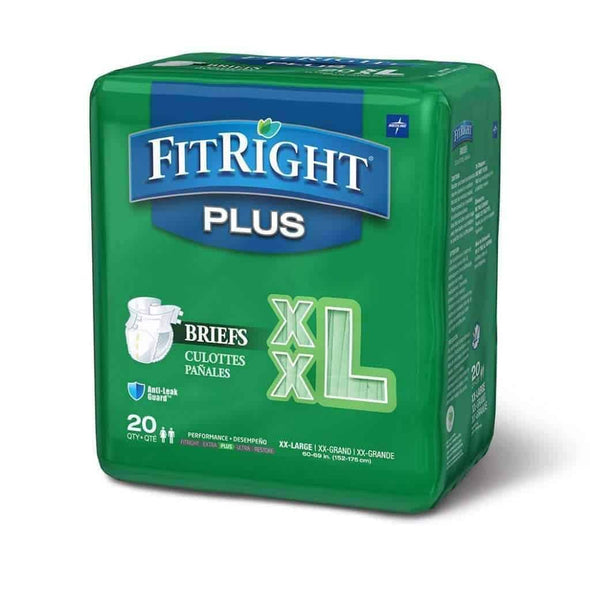 FitRight Plus Adult Diapers - Unisex Disposable Incontinence Briefs ...