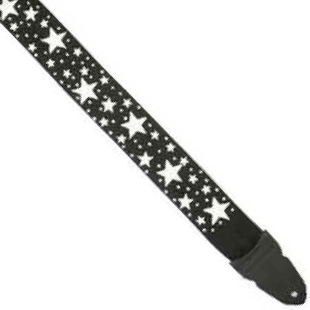 black and white guitar strap